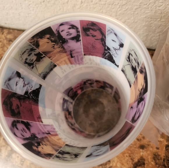 New Taylor Swift The Eras Tour Movie Pink Tin Popcorn Bucket and Large Cup AMC - Picture 3 of 5